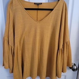 Plus Size Bell Sleeve Top-2x